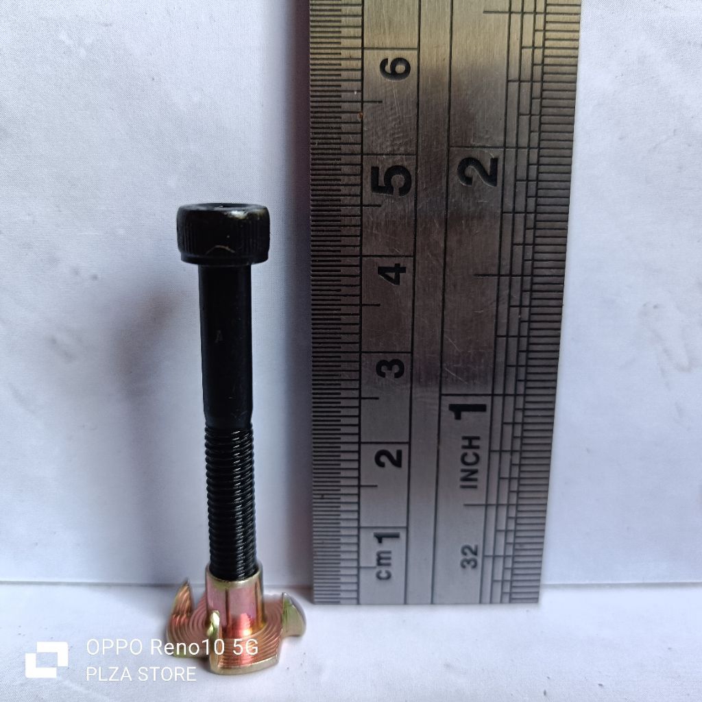 Baut cakar speaker L hitam pjg 4cm M6x40 diameter 6mm baut cakar speaker spiker Kunci L baut speaker