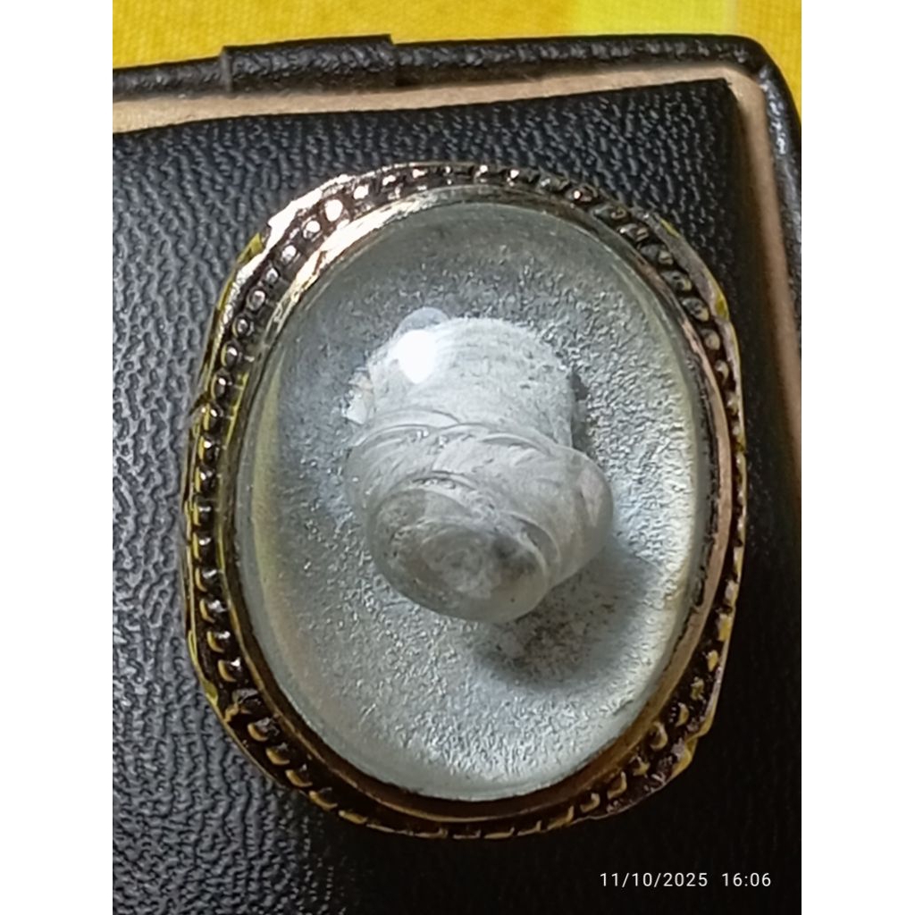 Langka (Rare Item) Cincin Mata Batu Natural Pandan Suji Motif Antik Istimewa Big Size Premium (Kolek