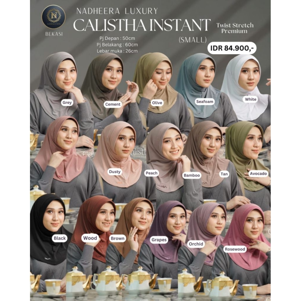 Nadheera Luxury| Calistha Instant Small - Kerudung Instant Nadheera