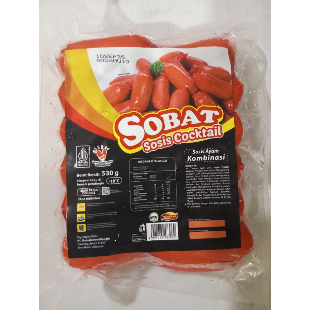Sobat Sosis Coktail 530gr sosis ayam kombinasi
