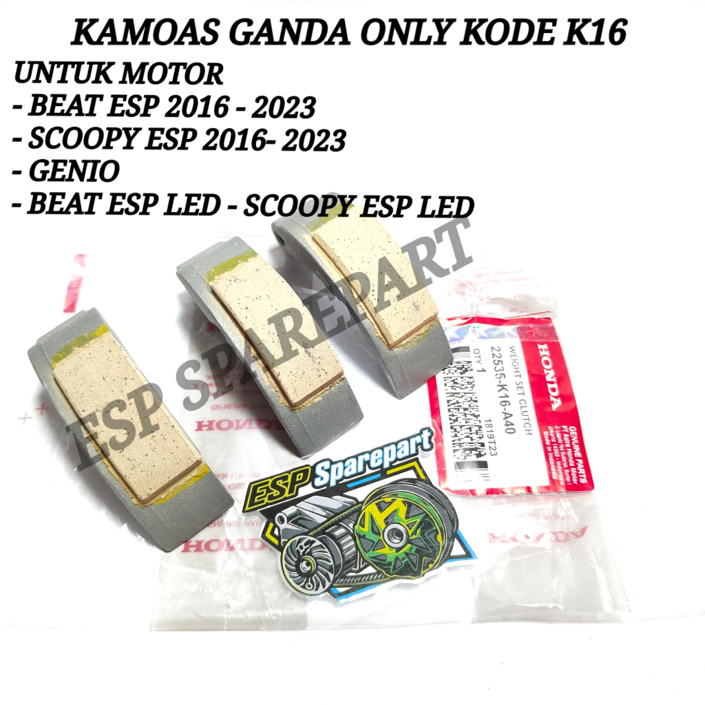 KAMPAS GANDA ONLY BEAT ESP SPORTY SCOOPY ESP GENIO SCOOPY ESP RING 12 K16