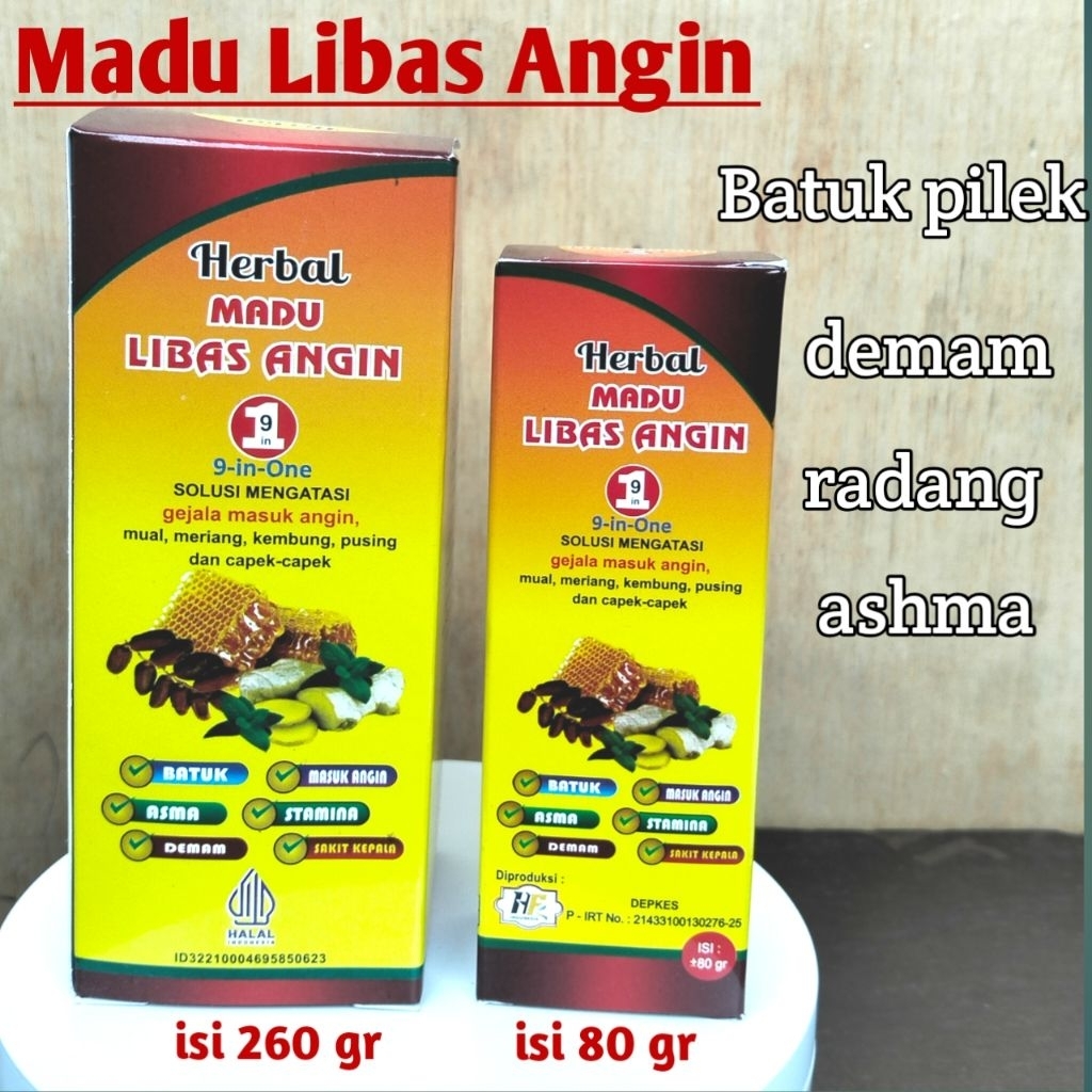 MADU LIBAS ANGIN - Pereda batuk pilek flu demam radang tenggorokan sariawan asma sesak nafas libas a