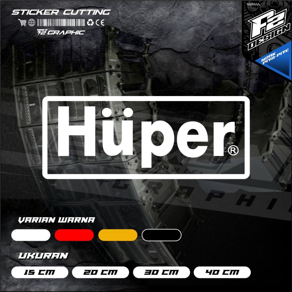 CUTTING STIKER HARDCASE SOUND SYSTEM HUPER. STIKER CUTTING LOGO HUPER