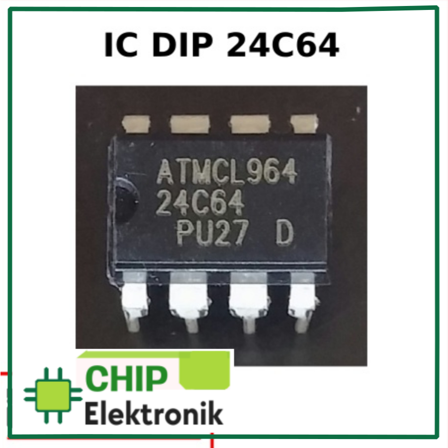 IC 24C64 EEPROM 64KBit 8KByte 8 Kaki