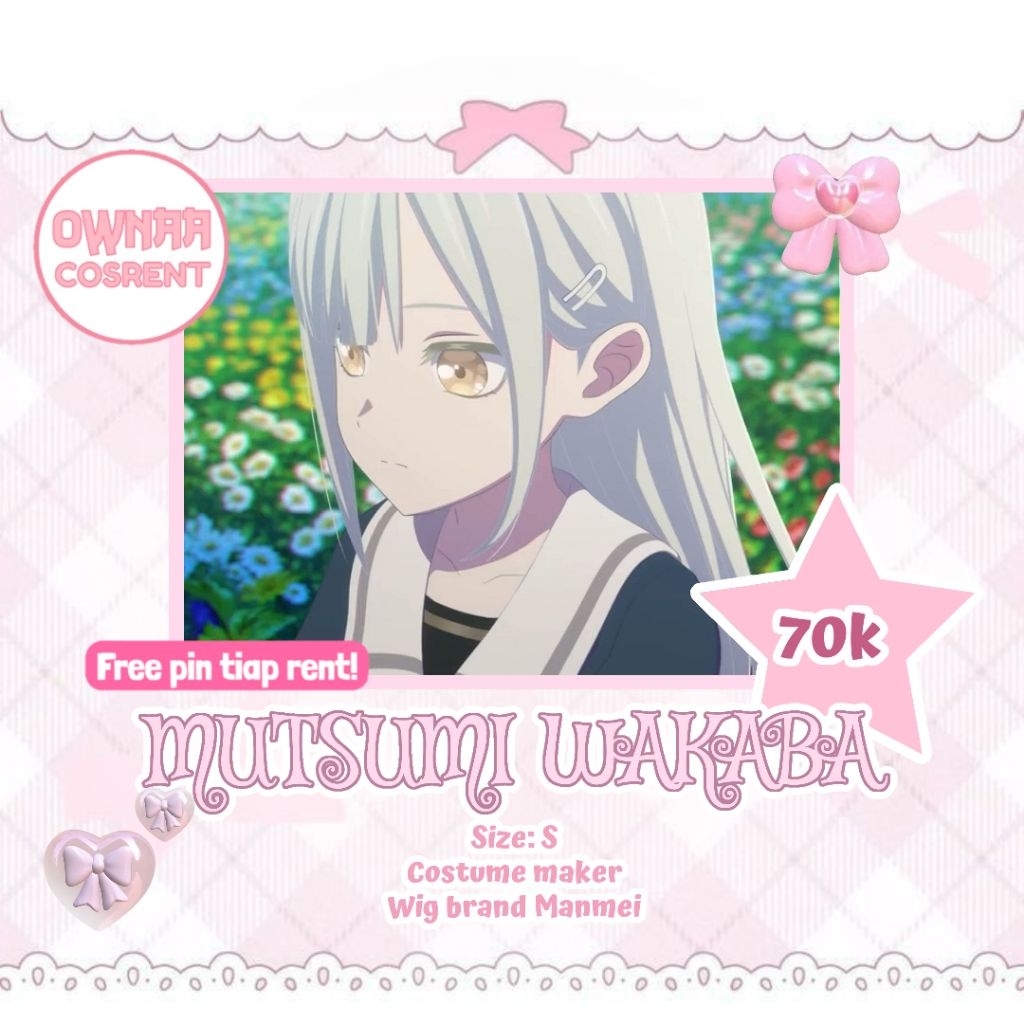 [ RENTAL ] Kostum Cosplay Mutsumi Wakaba Bang Dream Ave Mujica Size M