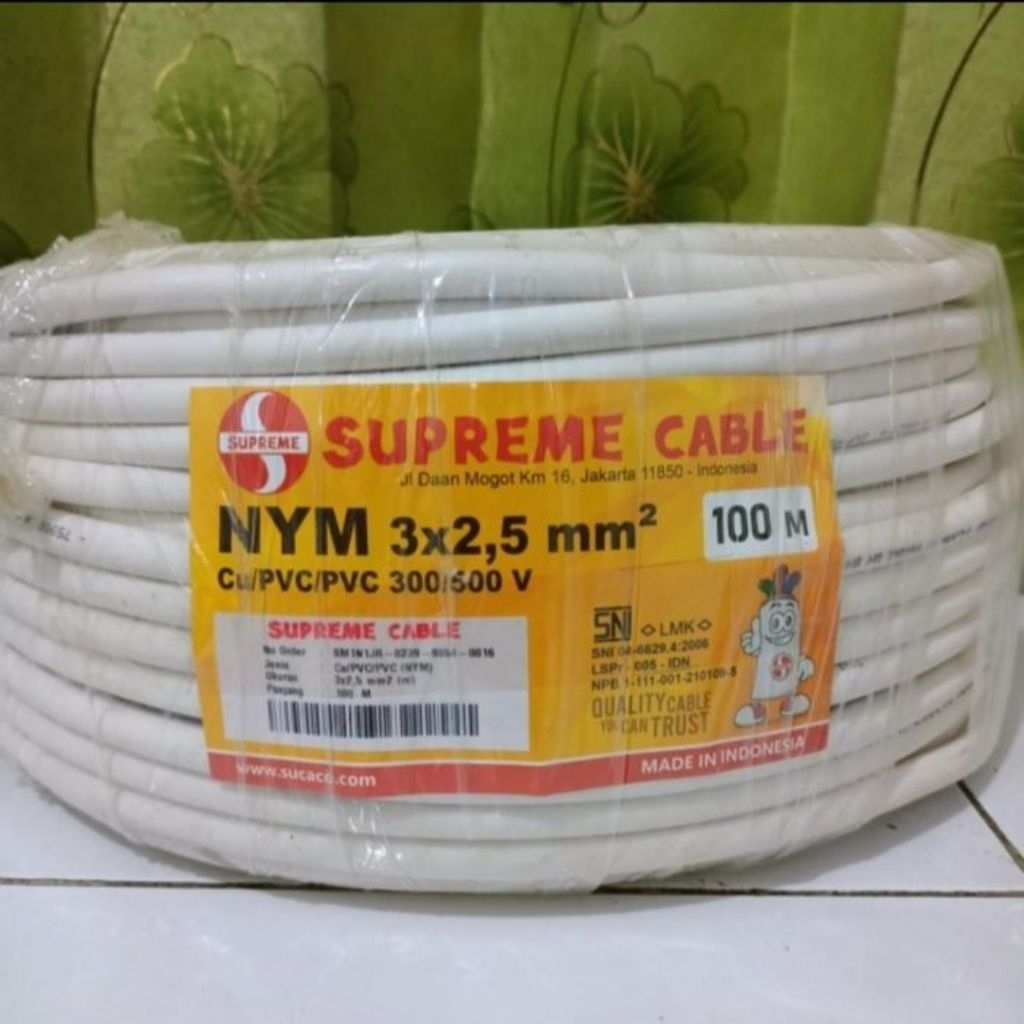 KABEL NYM 3X2,5MM SUPREME 100M/KABEL SUPREME NYM 3X2,5MM 100M ORIGINAL