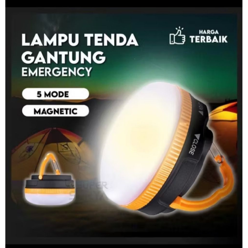 LAMPU TENDA GANTUNG 5 MODE LAMPU TENDA BATERAI AAA