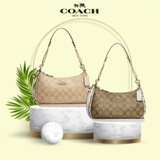 Coc Teri shoulder bag in signature with snake skin embossed tas bahu selempang wanita cc323 gd