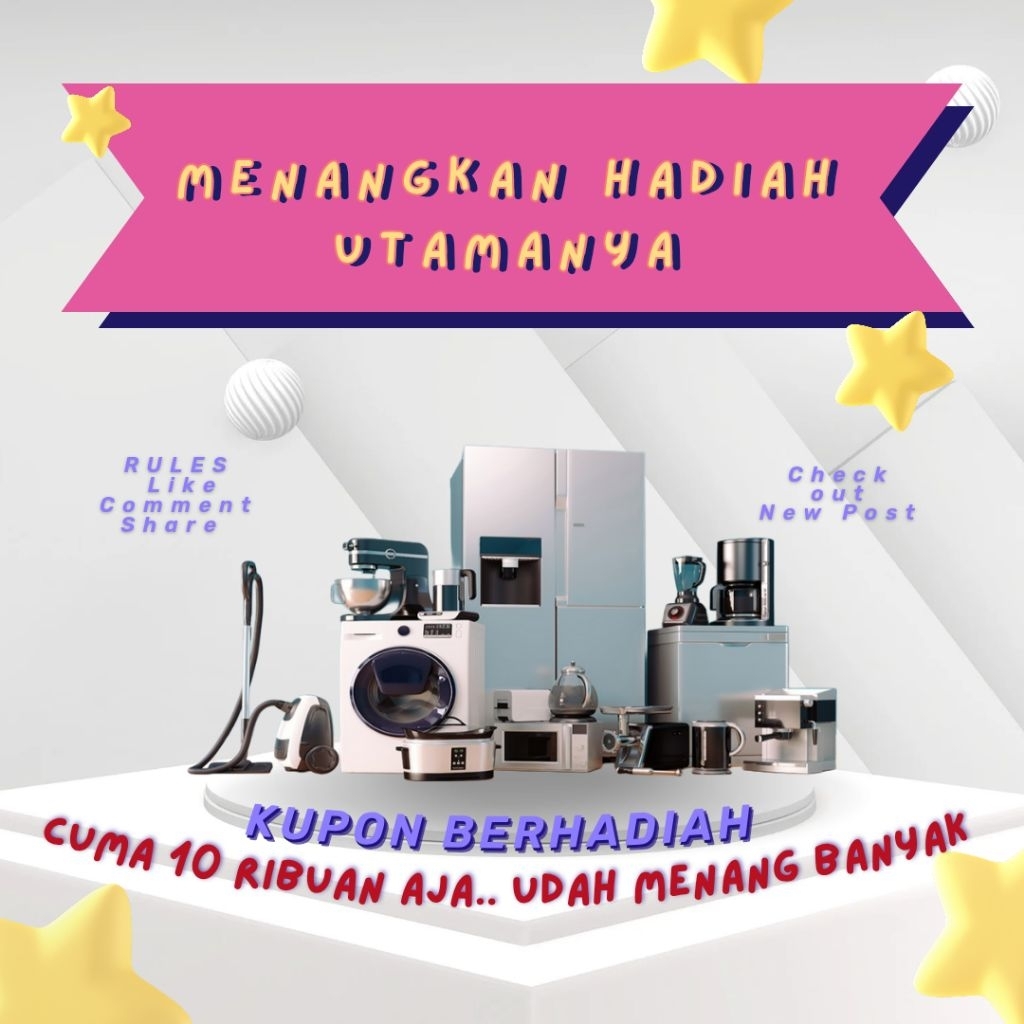 Kupon Hadiah Alat Rumah Tangga Shoppee - Undian Tiap Mimgggu | Live Shopee | Follow Tiktok & Dapat H