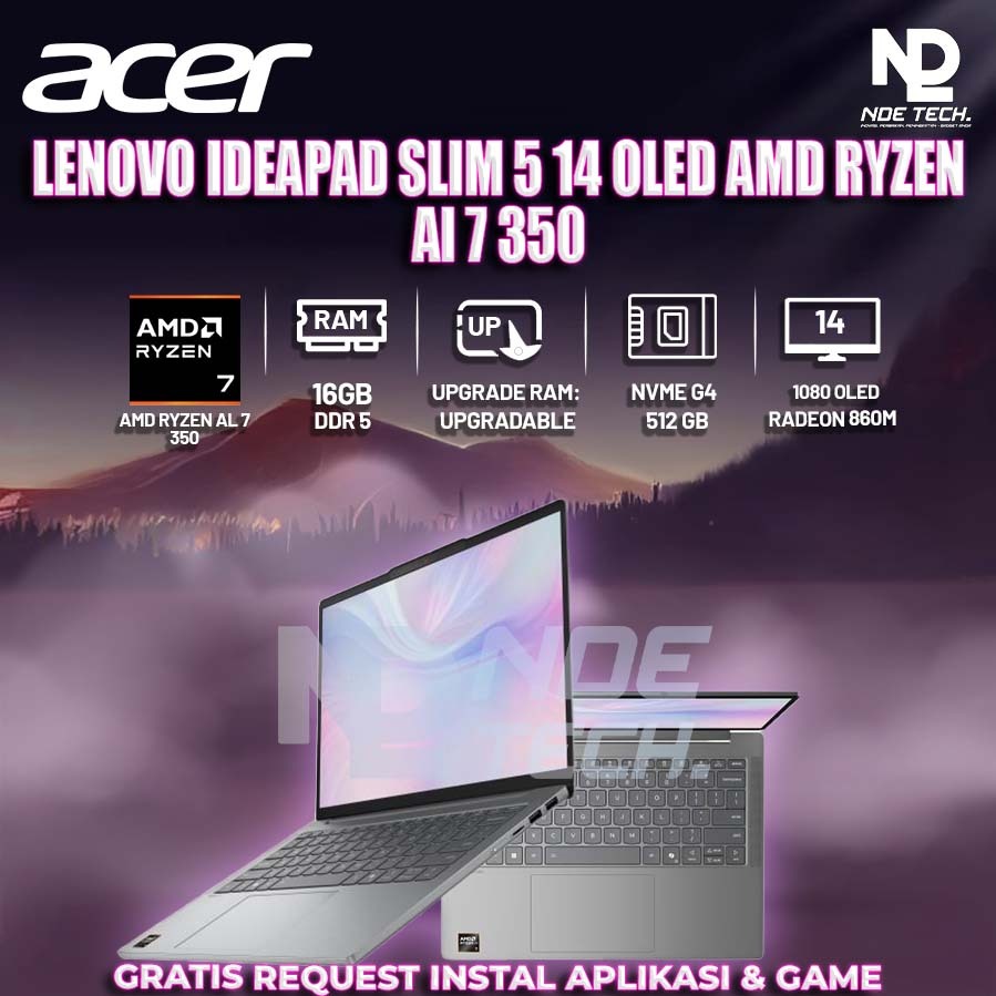 LENOVO IDEAPAD SLIM 5 14 OLED AMD RYZEN AI 7 350