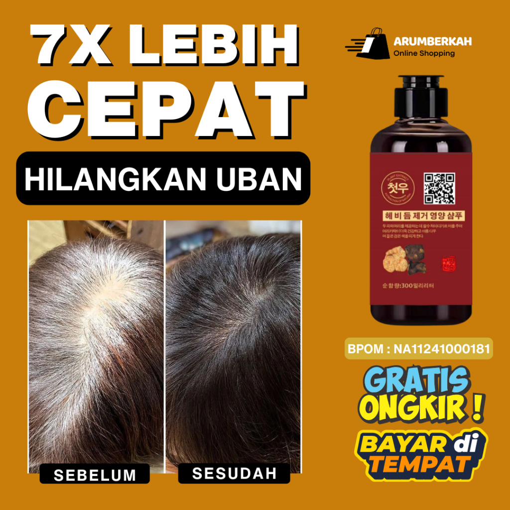 Nan Mei Sampo Penghitam Rambut Uban - Shampoo Penghitam Rambut Uban Shampo Semir Permanen Halal