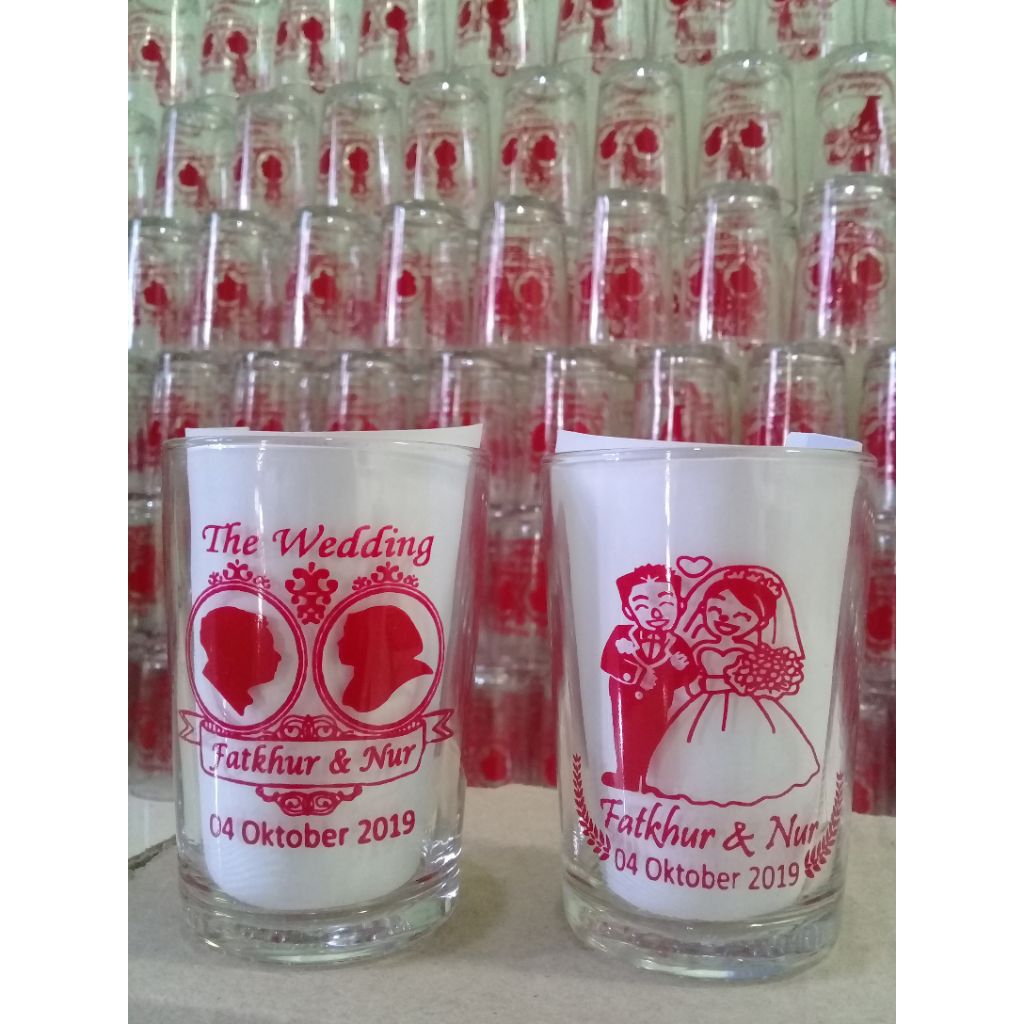 souvenir gelas jamu bening