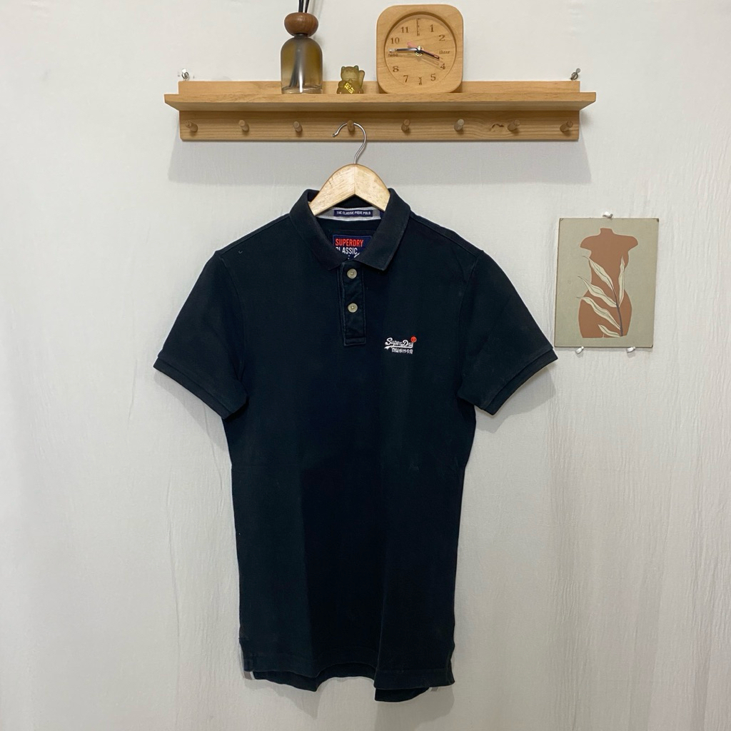 polo shirt SUPERDRY Original size S hitam