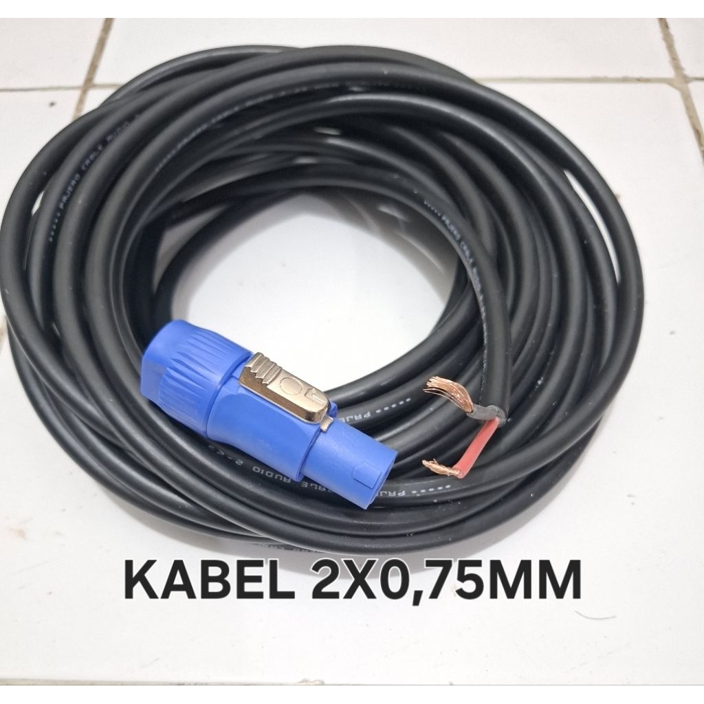 KABEL AUDIO SPEAKER 2X0,75MM POWER MIXER JACK SPEAKON BIRU NEW 1 2 3 4 5 6 7 8 9 10 METER