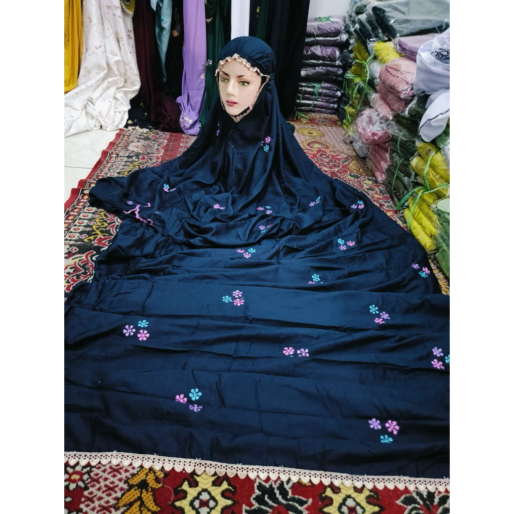 Mukena Terusan Rayon premium bordir melati