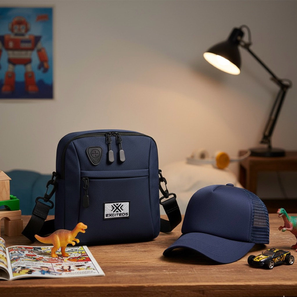 Murazhshop - Tas Selempang Anak Laki-Laki Fashion Casual Crossbody Bag Polos Simple Anti Air