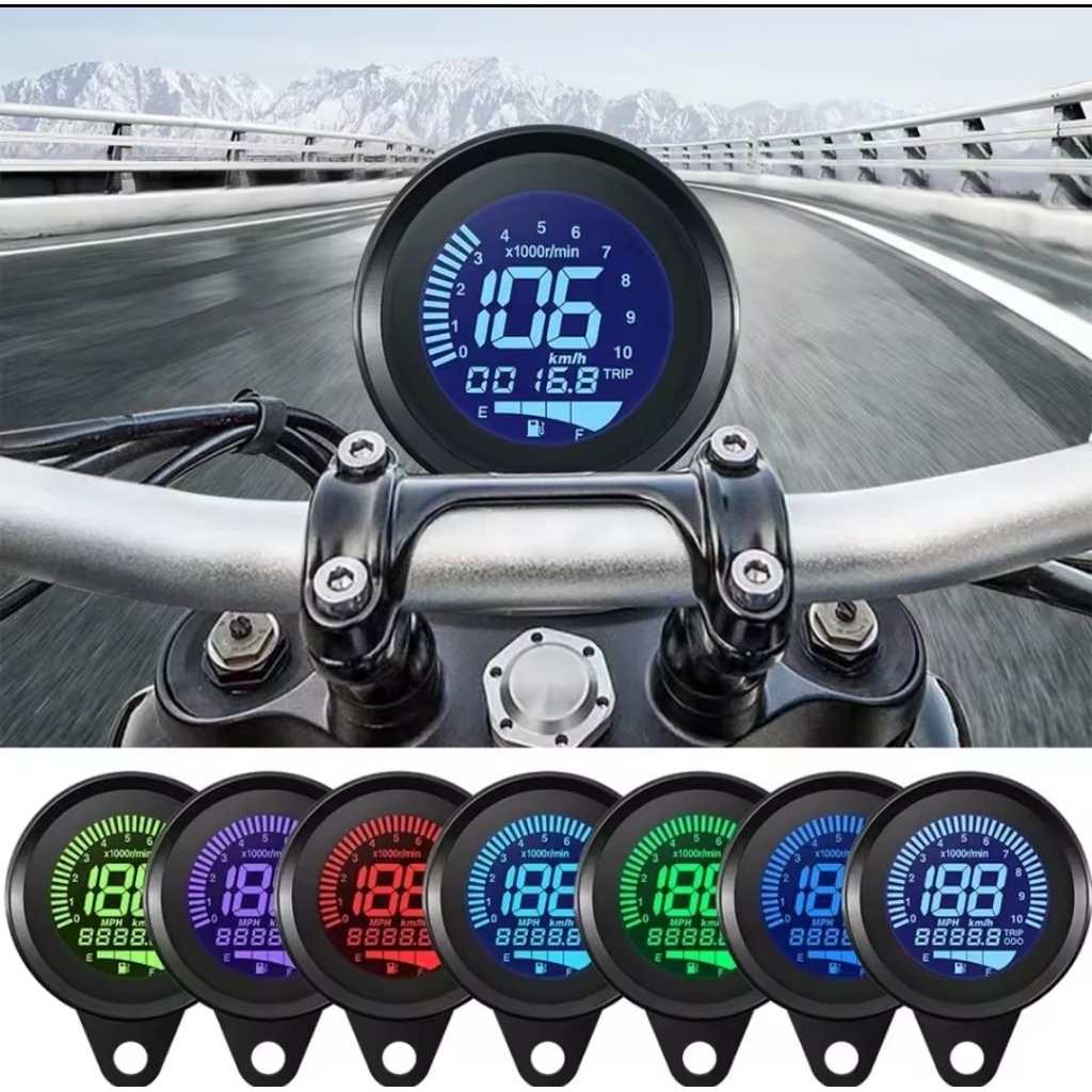 speedometer bulat digital motor rxking cb tiger megapro ninja fino w175 byson motor