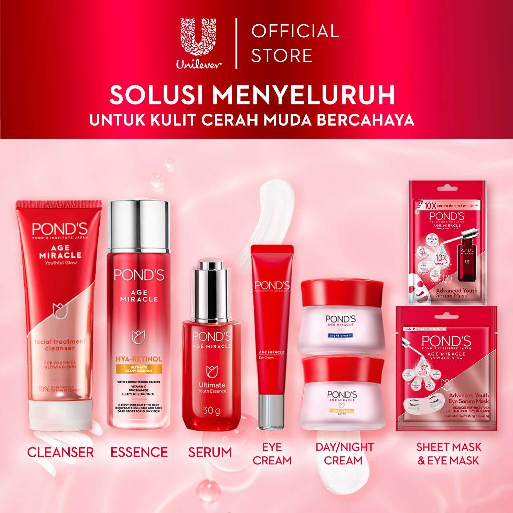 POND'S Age Miracle Eye Cream | POND'S Age Miracle  Day Cream | Ponds Age Miracle Glow Essence