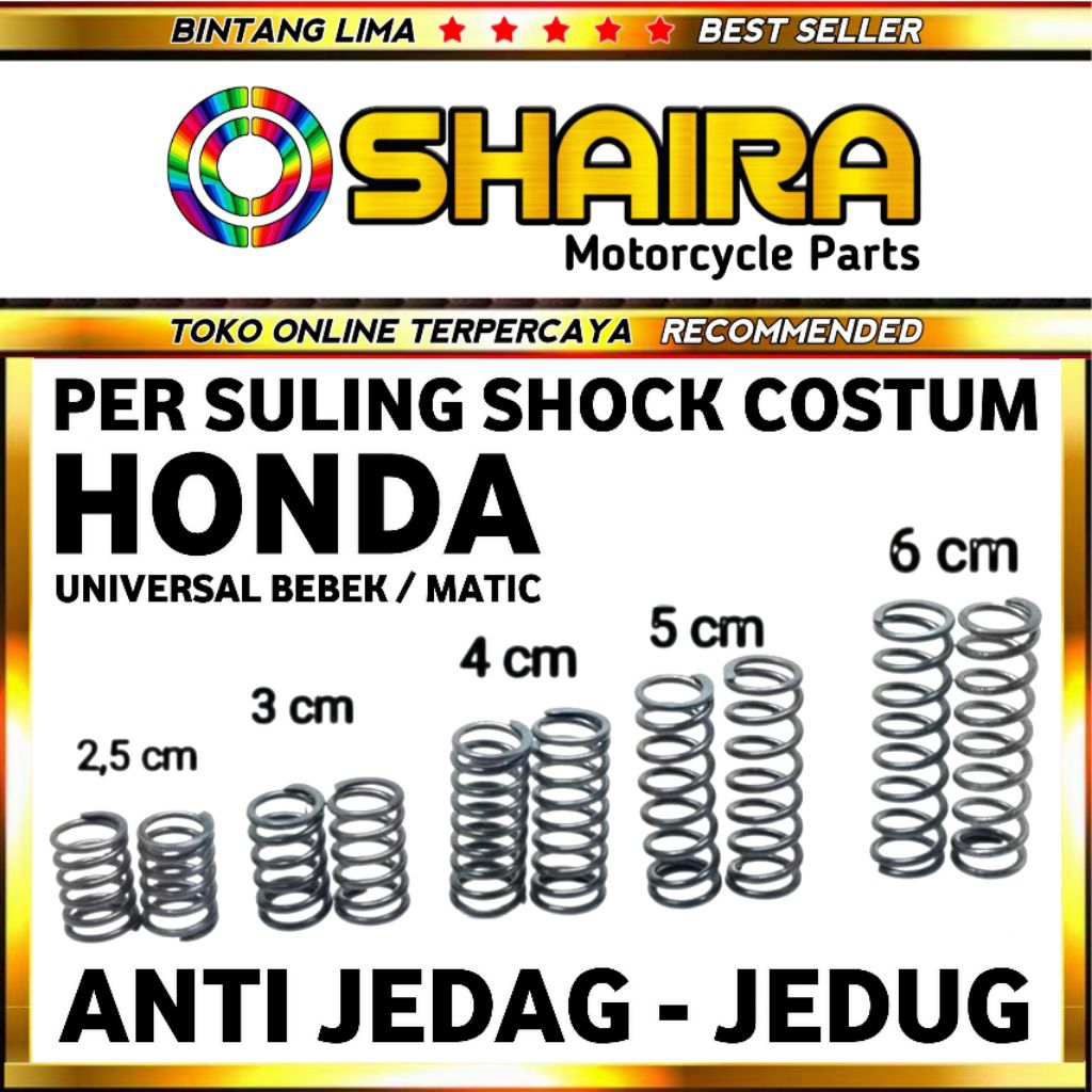PER SULING SHOCK DEPAN / PER PENINGGI SHOCK / PER SULING SHOCK COSTUM UNIVERSAL BEBEK MATIC