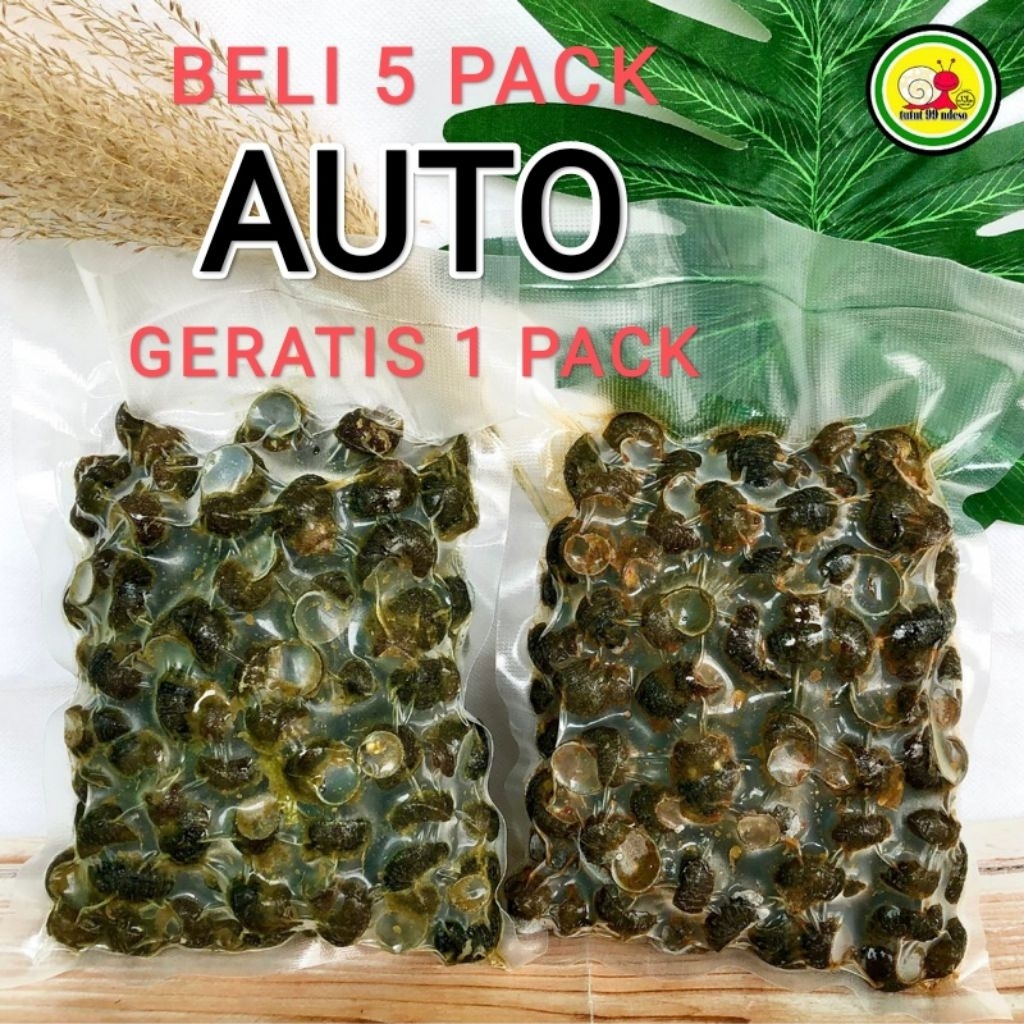 Tutut Frozen Isi 220g, Keong Sawah Seafood Instan Cemilan Enak Original Pedas Super Pedas Isi Sudah 