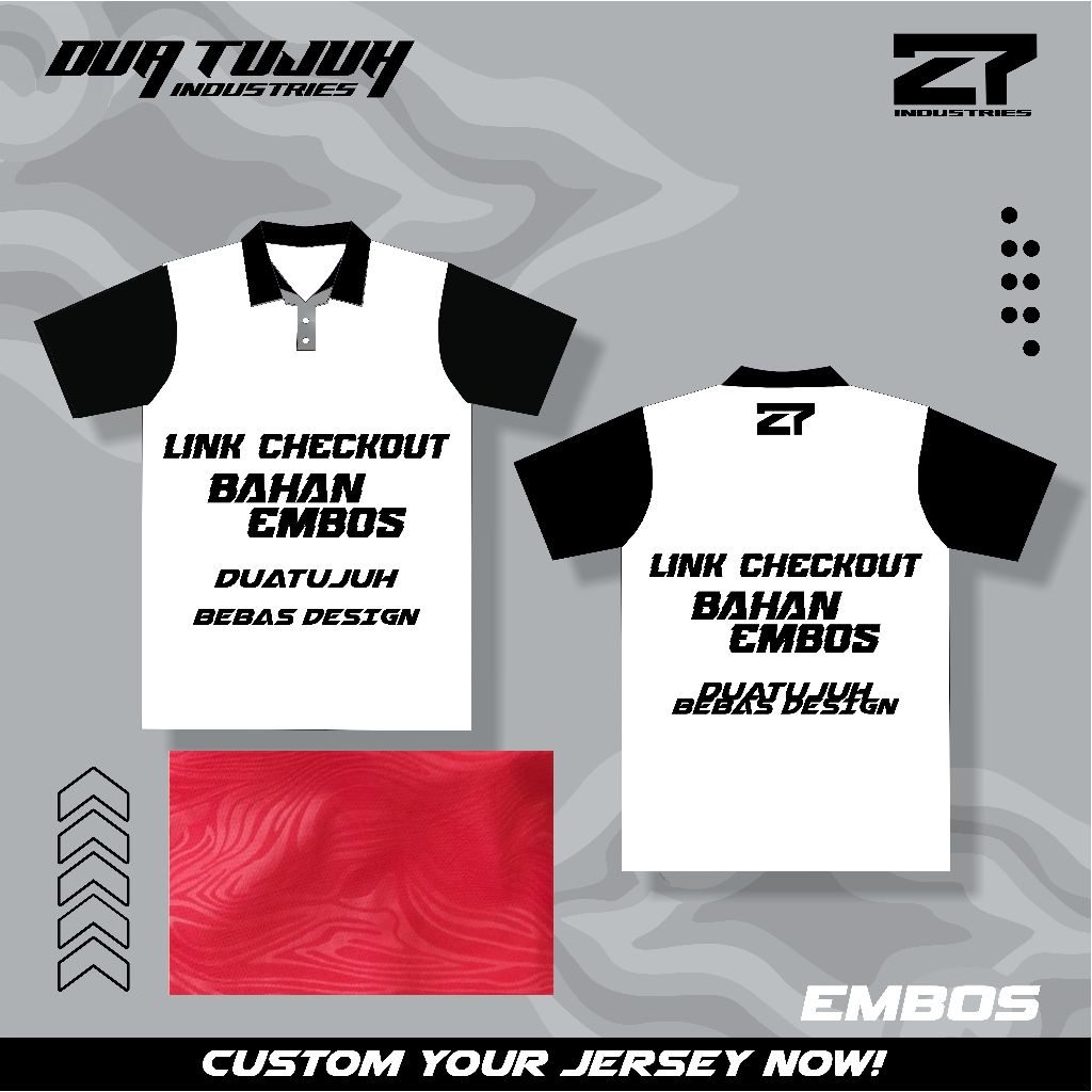 KHUSUS JERSEY CUSTOM BAHAN EMBOS