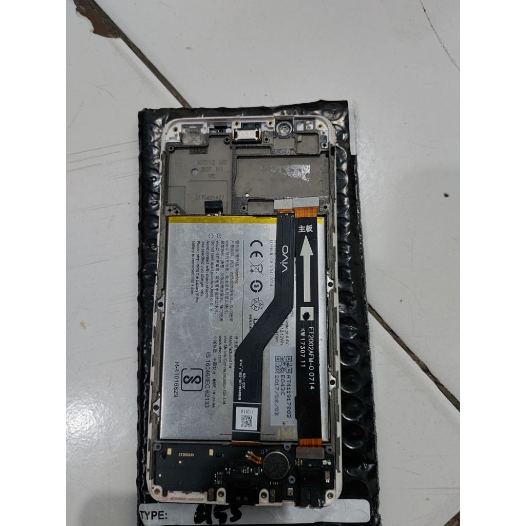 LCD Vivo V7 plus + frame copotan ori tested
