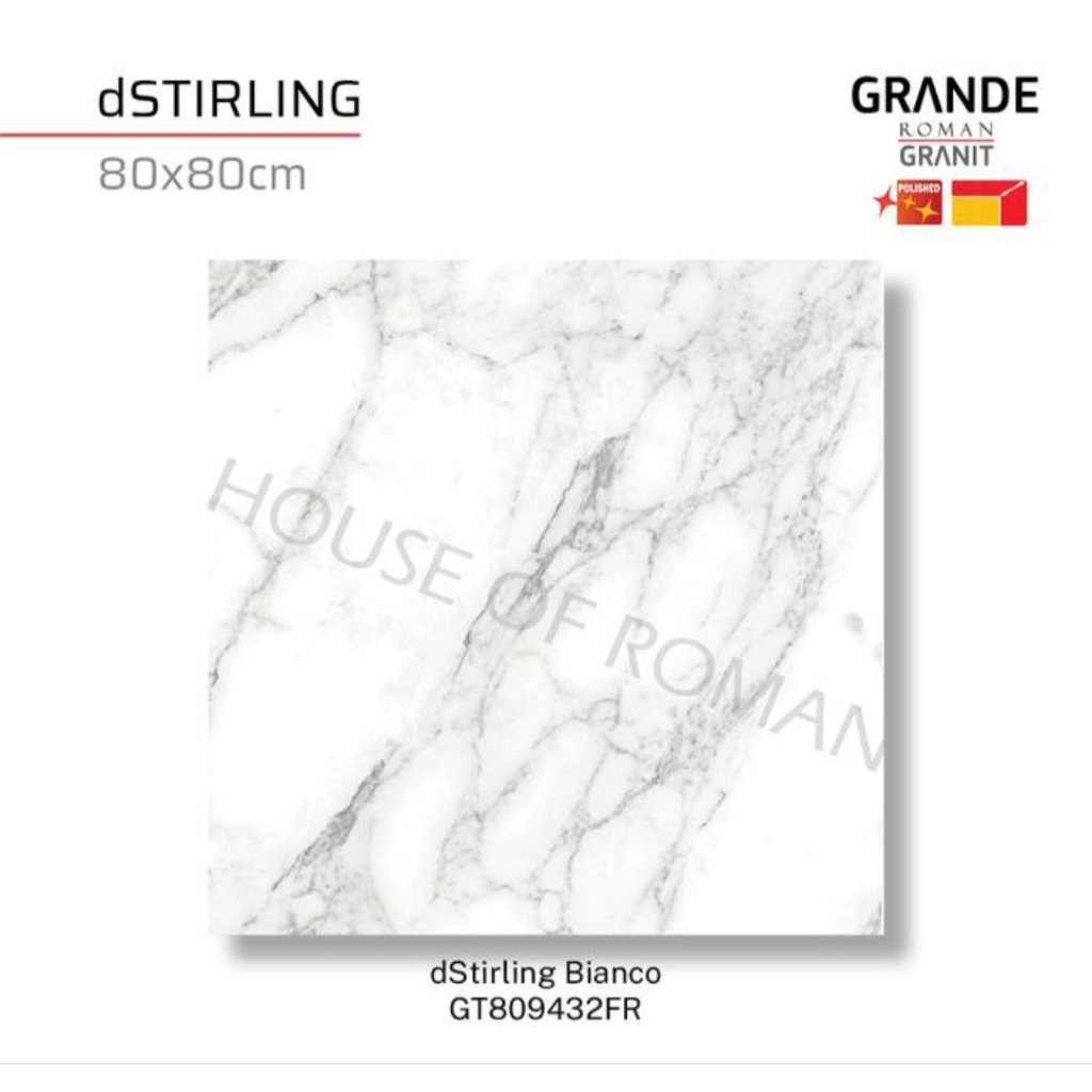 Roman Granit GT809432FR dStirling Bianco 80x80 Kw1