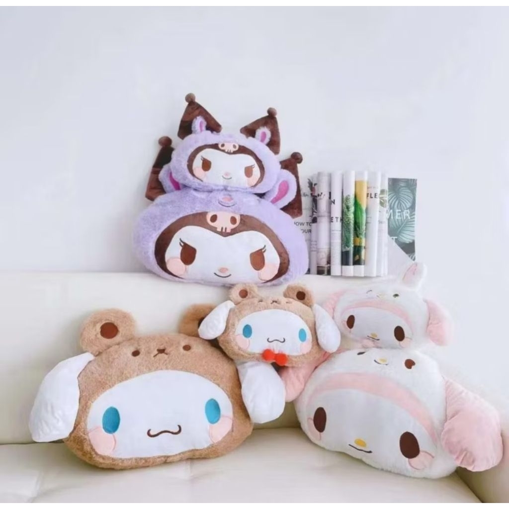 Bantal Selimut Boneka Sanrio cinnamorol melody kuromi Bahan Plush balmut bantal lucu imut murah