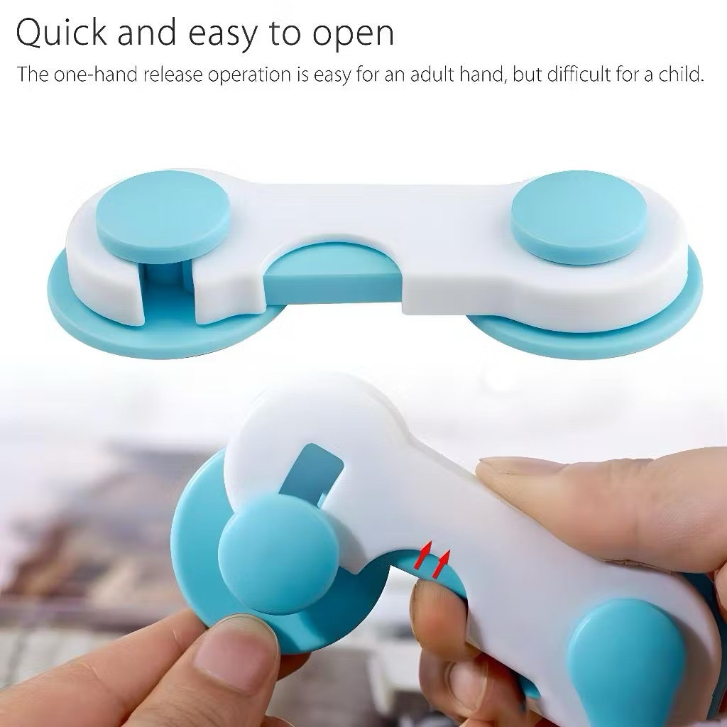 Kunci Pengaman Pintu Lemari Kulkas Laci Serbaguna Safe Lock