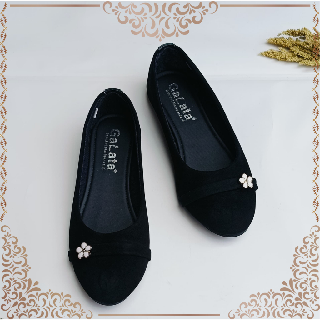 Black Panda Flona - Sepatu Black Panda Original - Flat Shoes Wanita