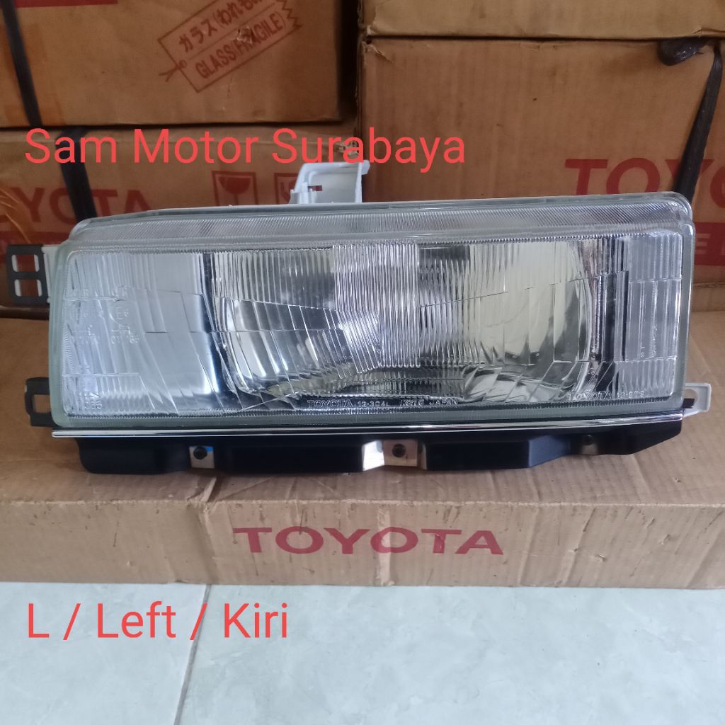 Headlamp Headlight Lampu depan Toyota Corolla Twincam Liftback AE 92 1987, 1988, 1989, 1990, 1991 Or