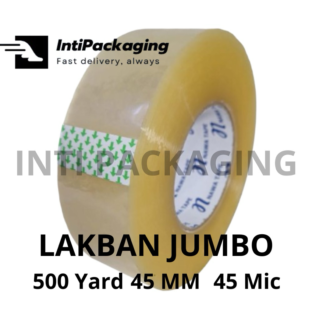 Lakban Bening Jumbo 500 Yard / Lakban Jumbo / Nawa Tape