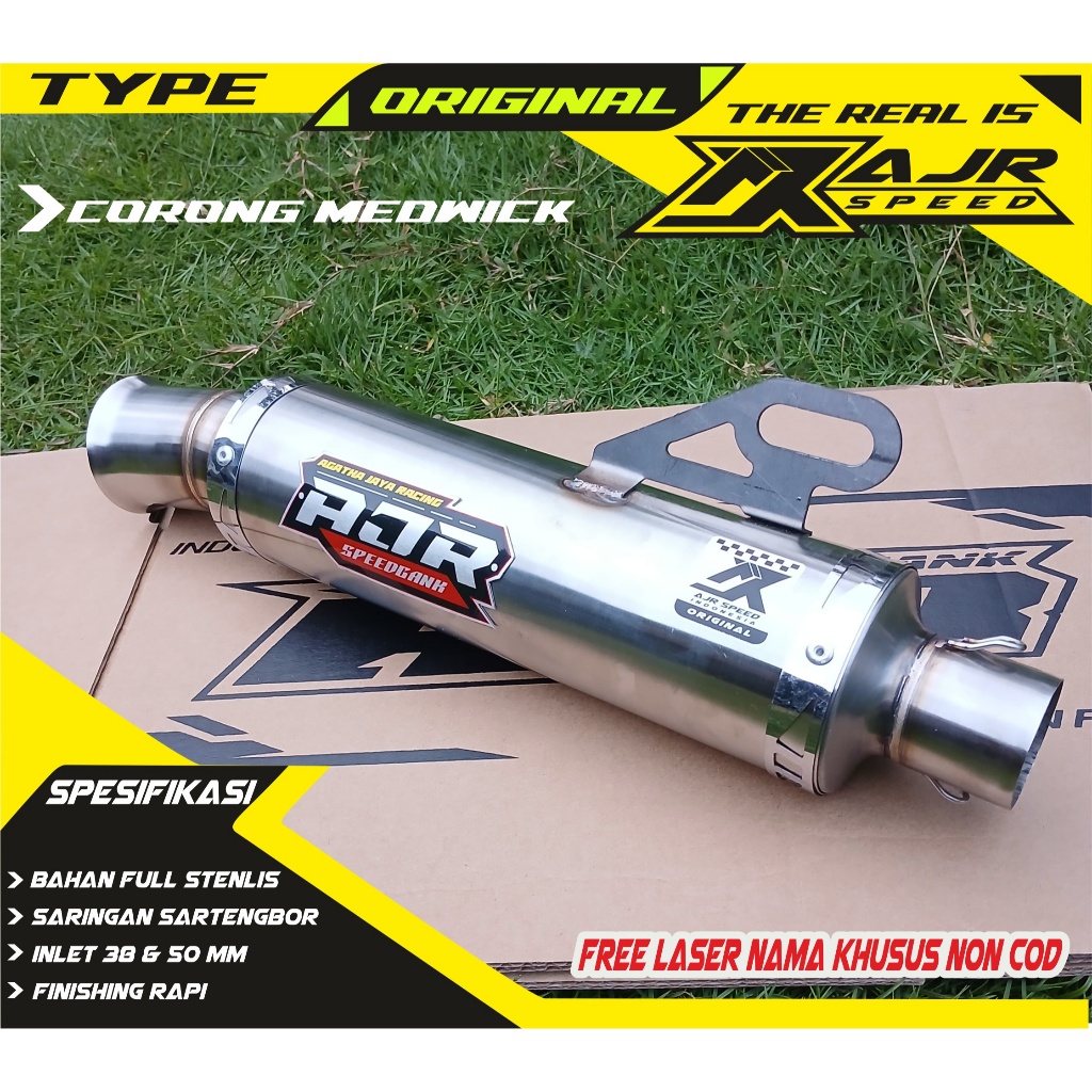 Knalpot Racing Fullset Non Samlong Titan Corong Medwick Original Ajr Speed For Aerox Old Aerox New V