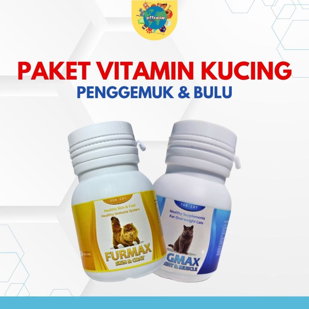 PAKET VITAMIN KUCING PENGGEMUK DAN VITAMIN BULU KUCING