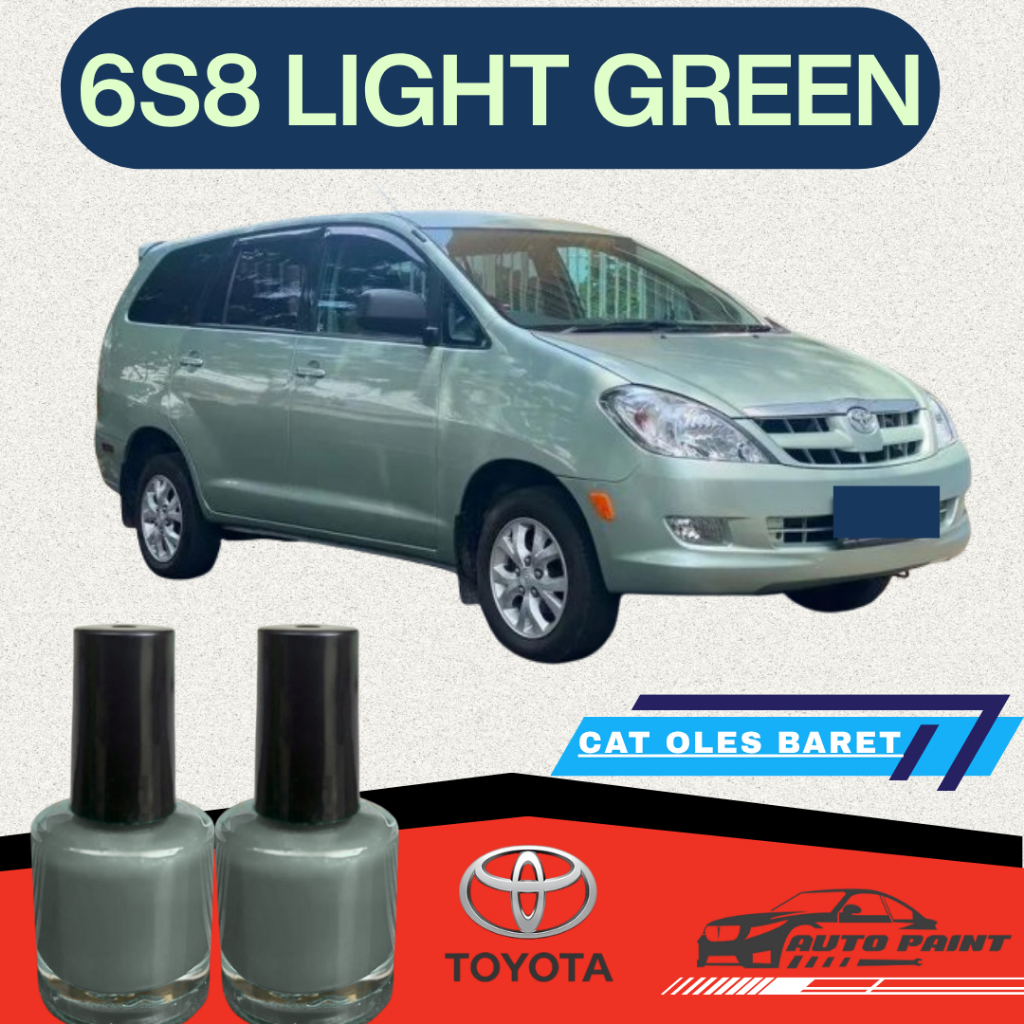 CAT OLES PENGHILANG BARET MOBIL TOYOTA 6S8 LIGHT GREEN HIJAU MUDA