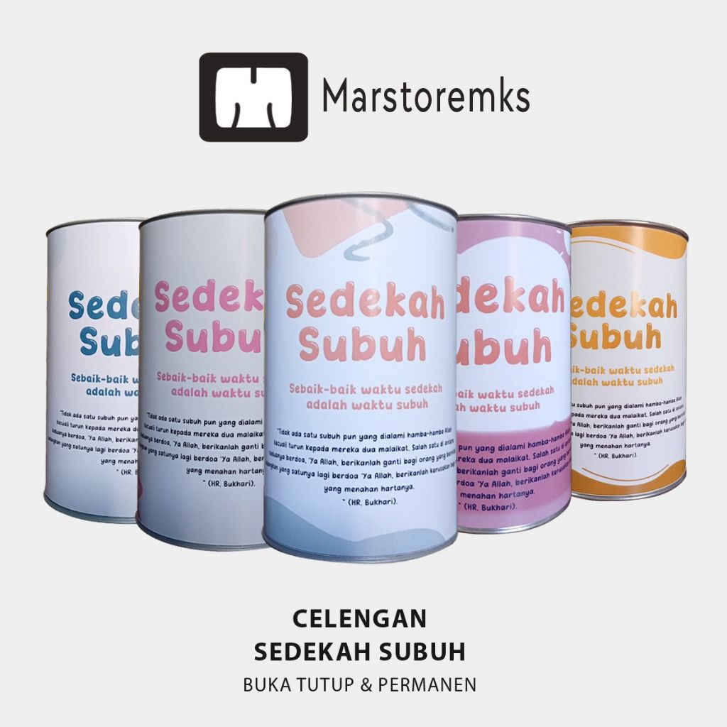 Celengan Sedekah Subuh / Celengan Kaleng Sedekah Subuh / Celengan  Sedekah Subuh Papertube
