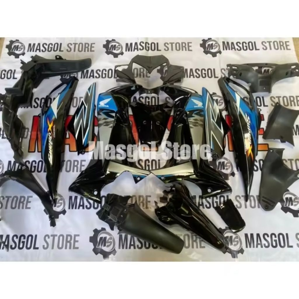 Body fullset supra x125 Batman kasar halus fullset cover body biru 2010