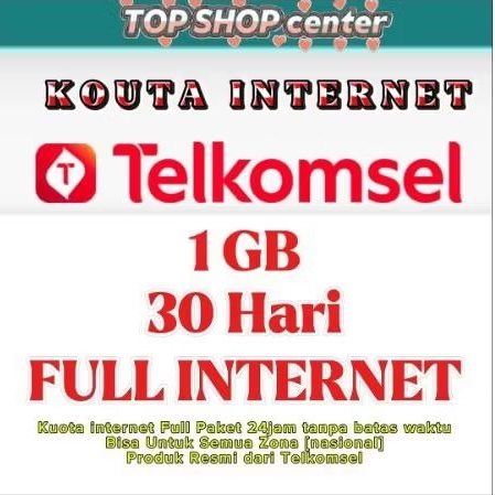 Promo Kuota internet Telkomsel 30 Hari Full Internet 24 jam