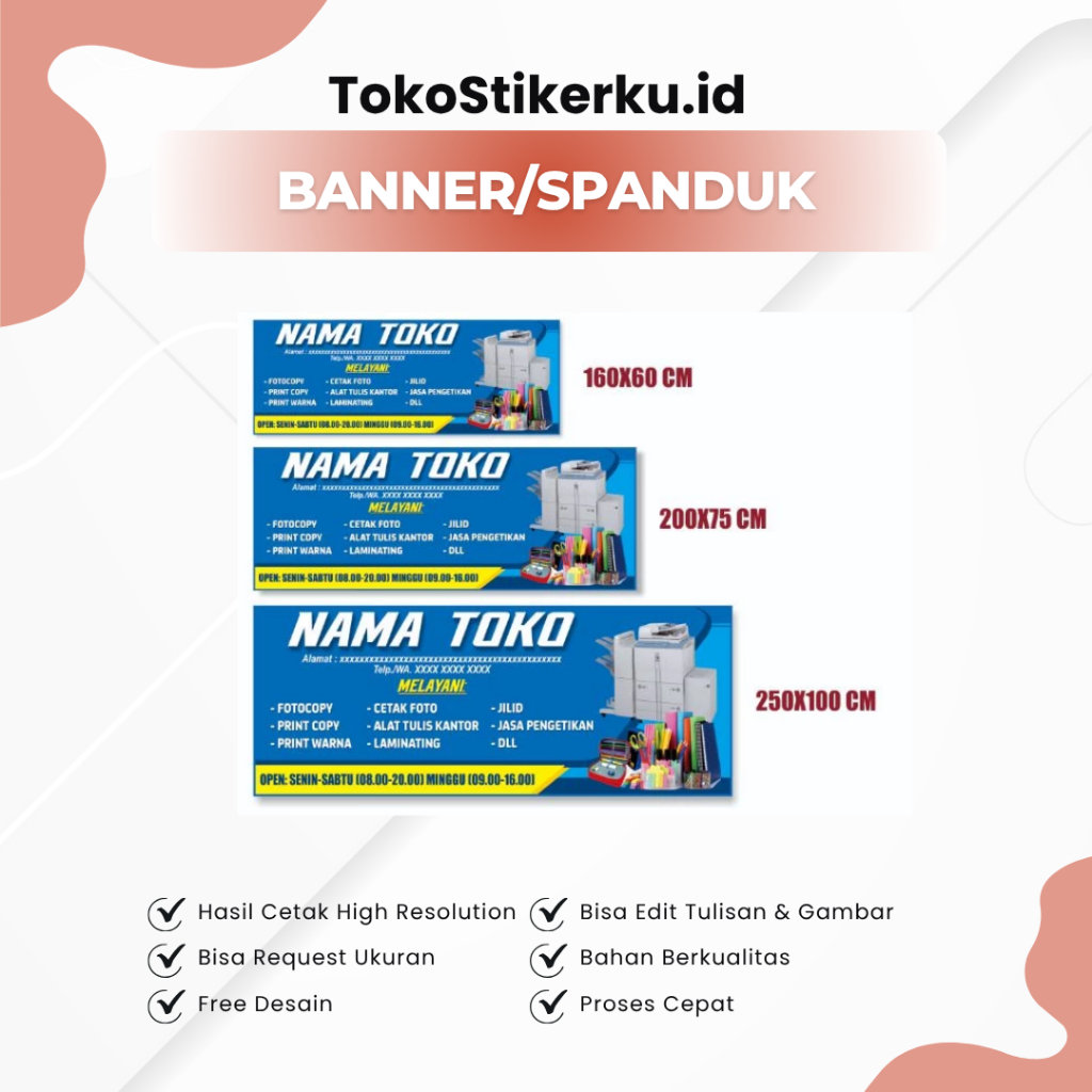 spanduk fotocopy / banner fotocopy / banner atk