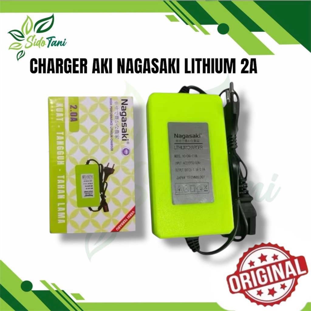 CHARGER AKI NAGASAKI ORIGINAL LITHIUM TANGKI SPRAYER ELEKTRIK CAS TANGKI SEMPROTAN Electric BATERAI