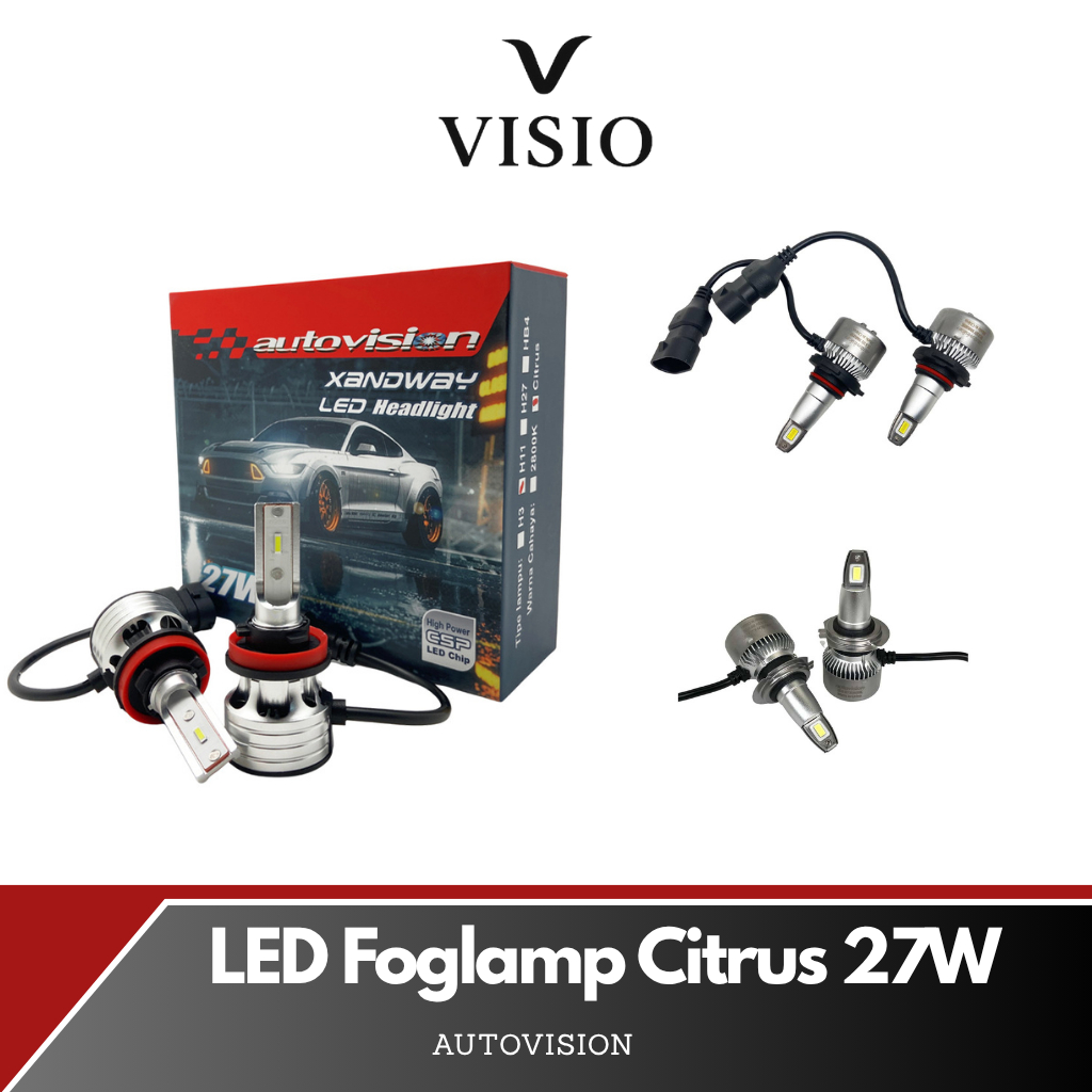 LED Foglamp H11 H8 H9 H16 HB4 / 9006 Citrus Kuning Autovision Xandway 27W