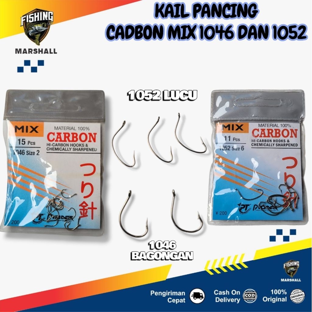 Mata Kail Pancing Carbon Mix 1046 Bagongan Dan 1052 Lucu