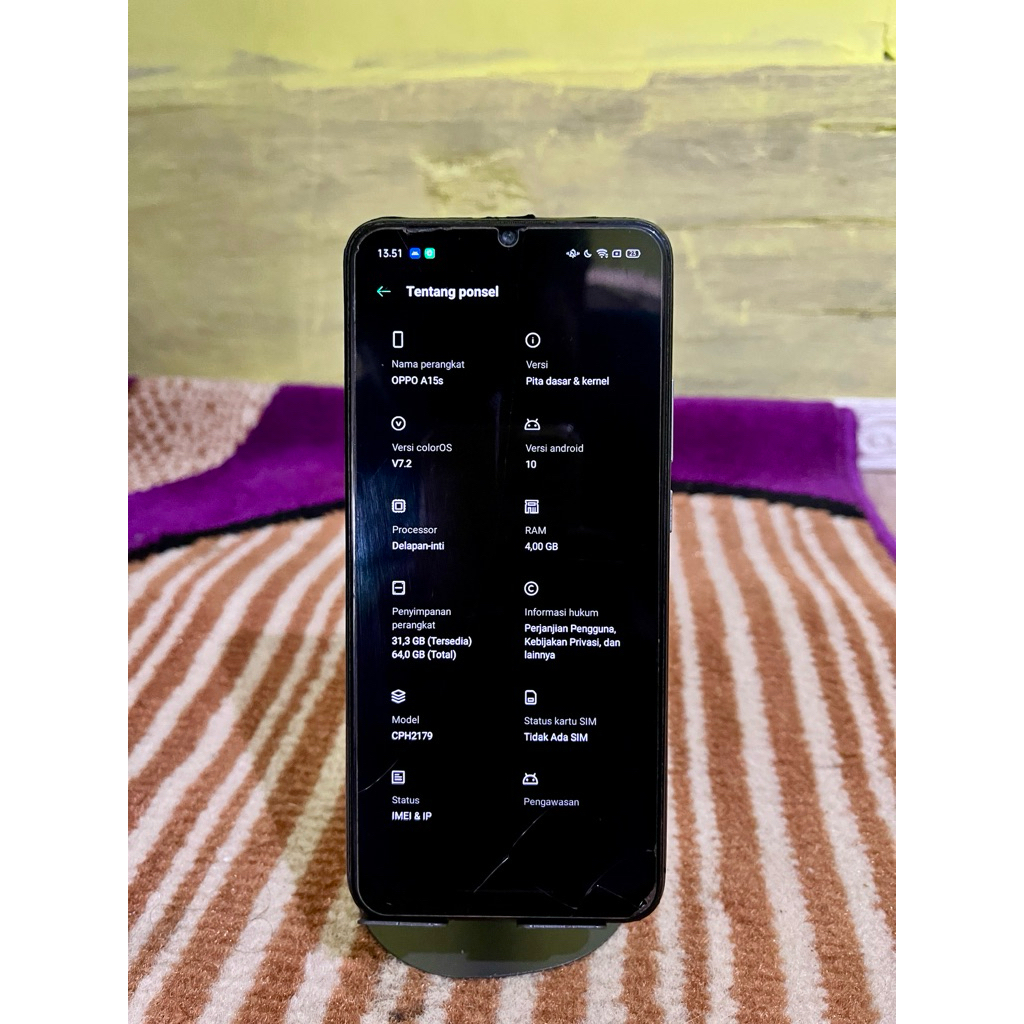 Ho Oppo A15s Second Resmi Original