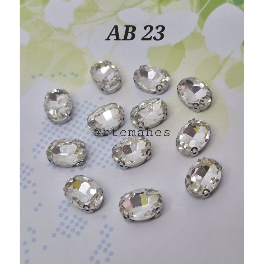 KRISTAL CANGKANG OVAL BESAR