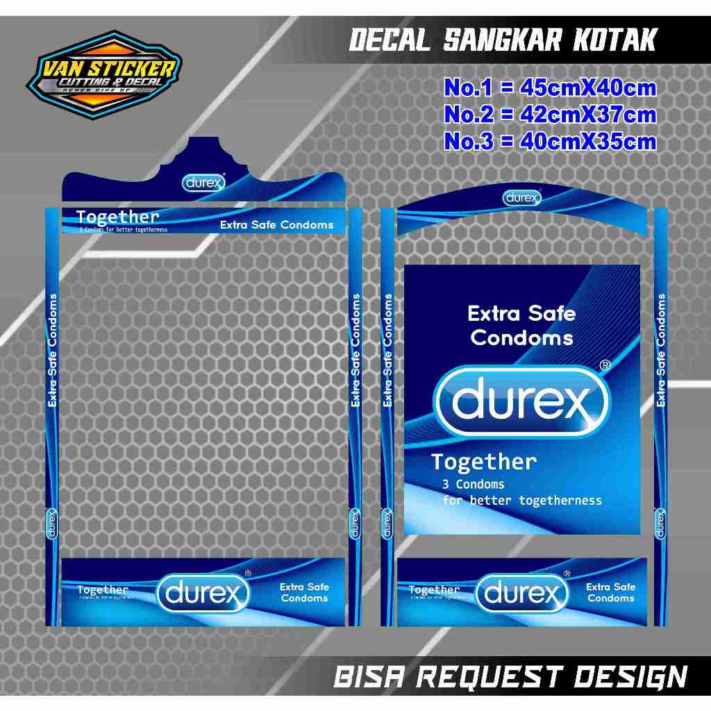 decal sangkar koper durex
