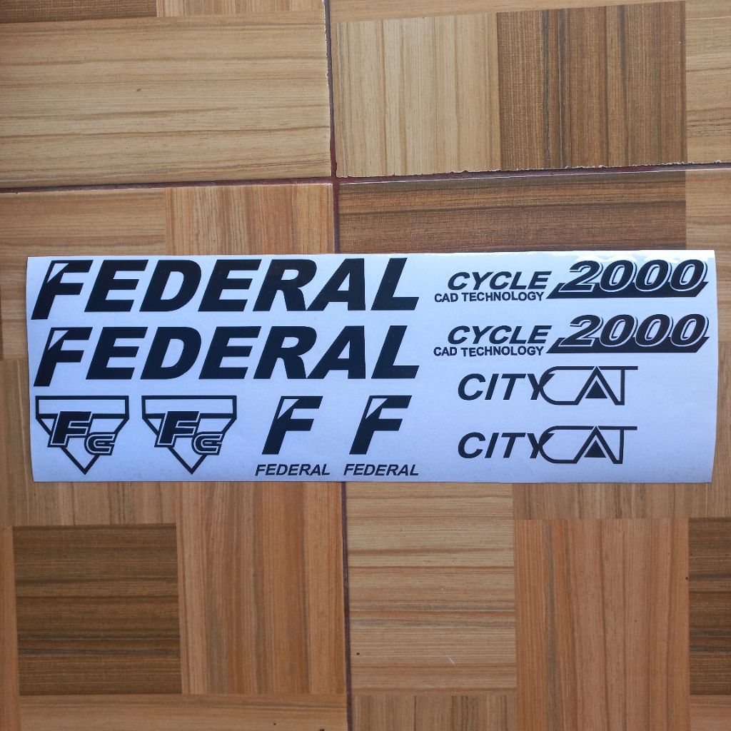Sticker sepeda FEDERAL FC 2000 CITY CAT cutting