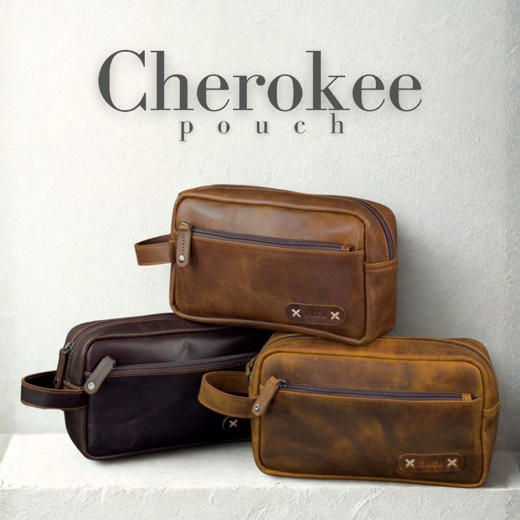 Kael Leather Cherokee Pouch Bag - Tas Pria Multifungsi Kulit Sapi Asli