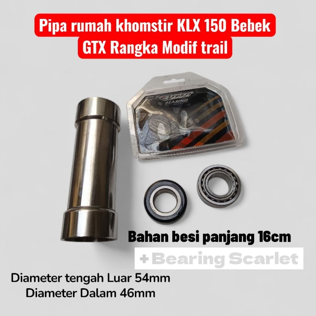 Rumah pipa Komstir klx 150 Universsl Bebek GTX Rangka Modif Trail Rakitan