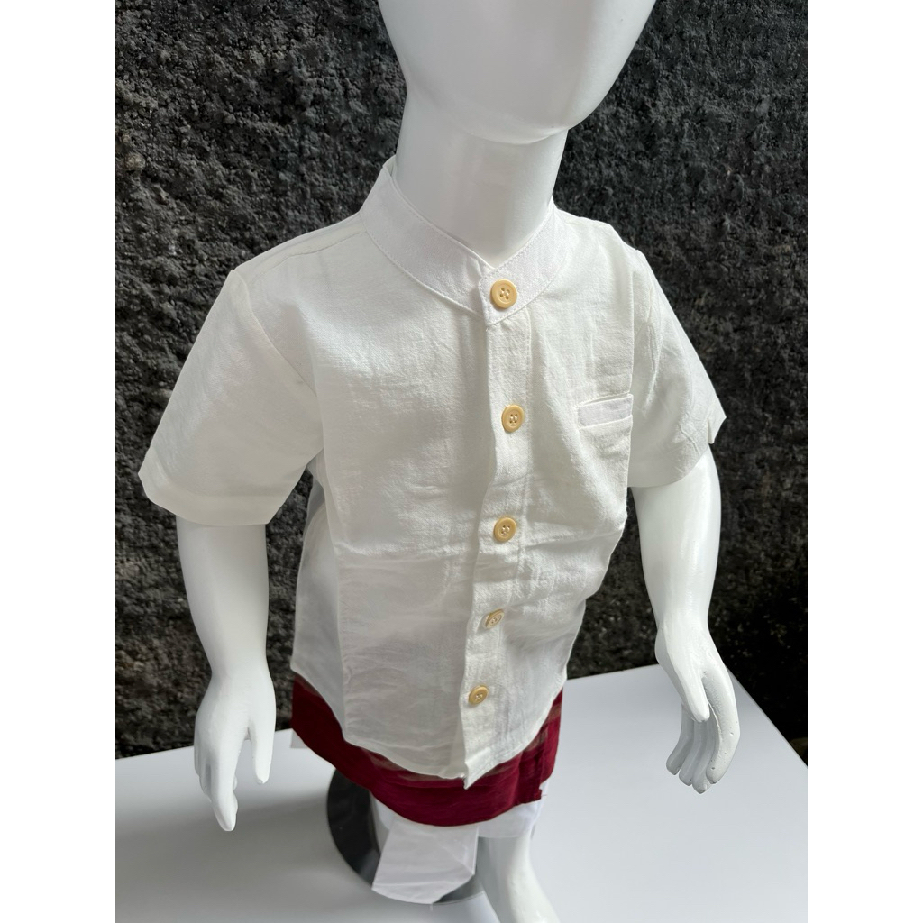 Kemeja Anak Koko Pakaian adat ke pura Bali