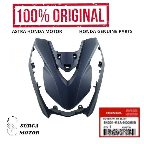 Cover Front Panel Tameng Lampu Depan Motor BeAT K1A Biru Blue Doff Dopp Matte 64301K1AN00MIB 64301-K